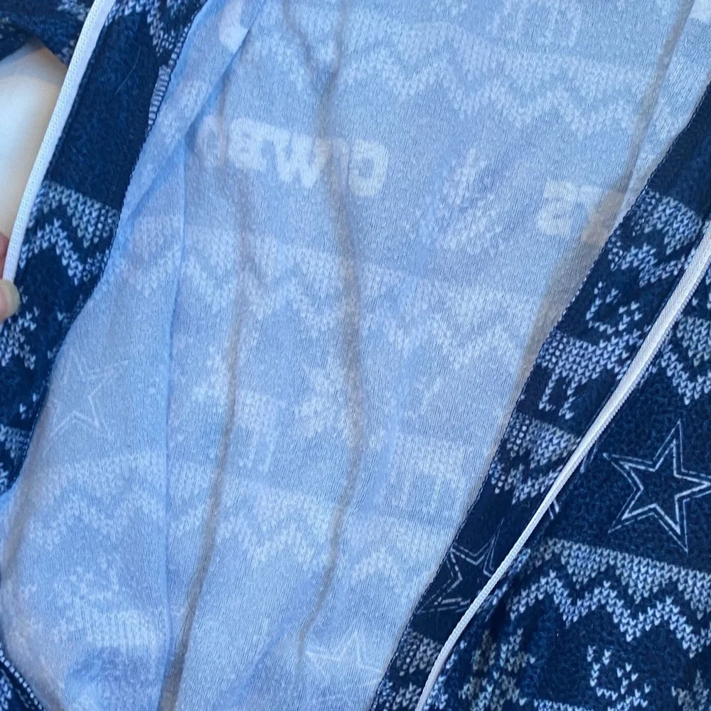 Navy 'Cowboys' Kids One-Piece Footie Pajamas